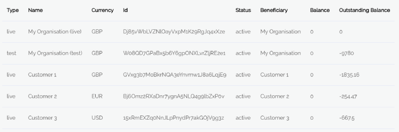 sample organisation accounts